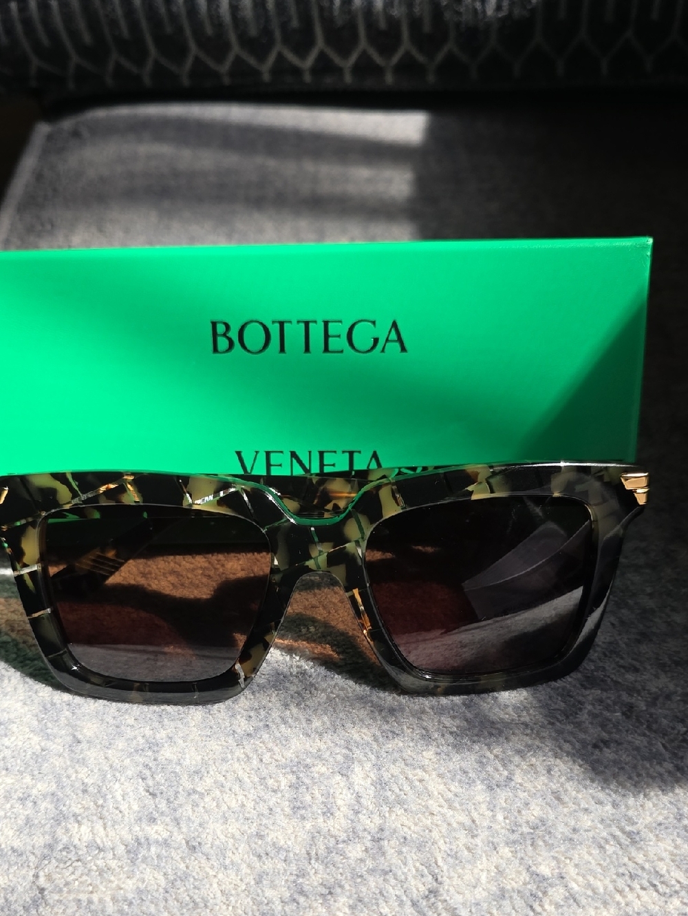 Tortoiseshell Sunglasses with Gold Fleck Accents - Picture 5 of 6